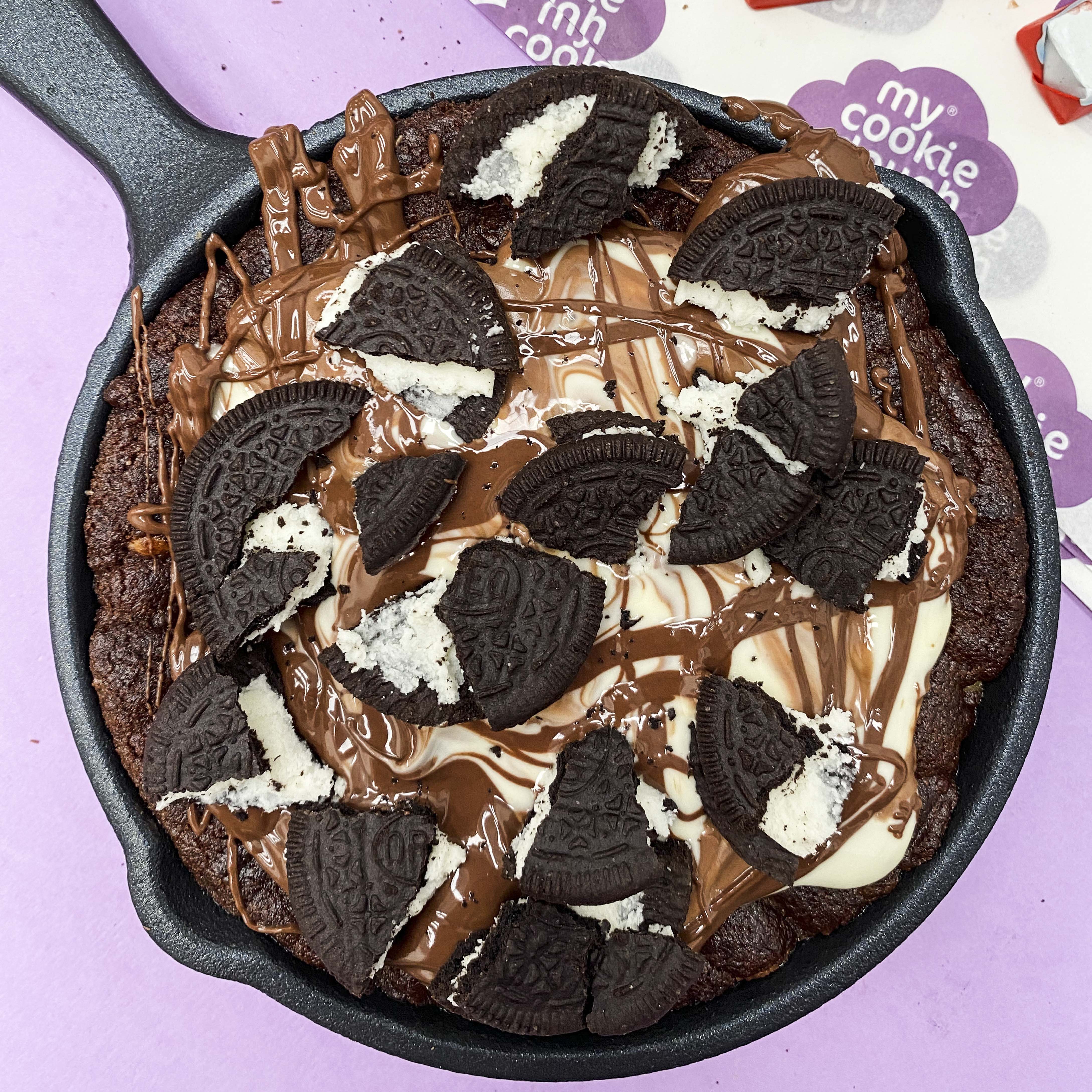 My Cookie Dough Kinder Nutella Oreo Skillet Bake At Home